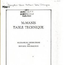 McManis Table Technique