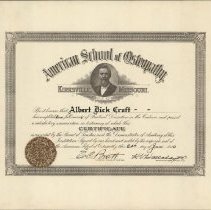 Albert Craft Dissection Certificate