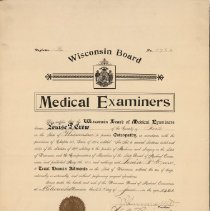 Louise Crow License Certificate