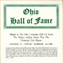 Ohio Hall of Fame Certificate