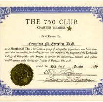Crawford Esterline 750 Club Certificate