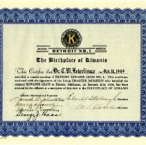 Kiwanis International Certificate