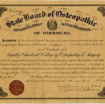 Crawford Esterline License Certificate