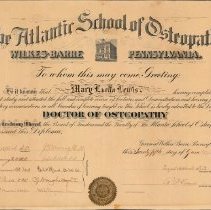 Mary Lewis Diploma