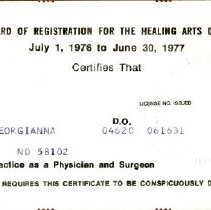 Georgianna Pfeiffer License