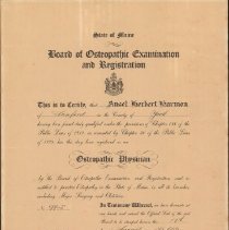 Ansel Harmon Registration Certificate