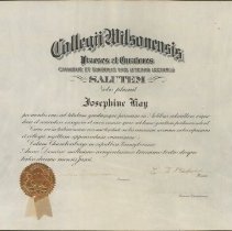 Josephine Hay Diploma