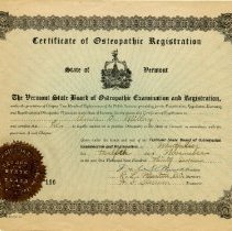 Elmer Millay Registration Certificate