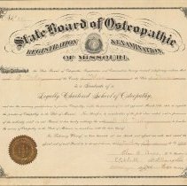 Elmer Millay Registration Certificate