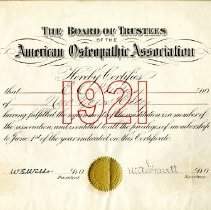 Elmer Millay Membership Certificate