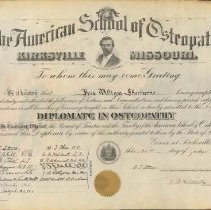 Fred Sherburne Diploma