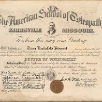 Clara Stewart Diploma