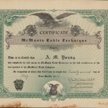 Allen Young Certificate