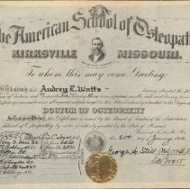 Audrey Watts Diploma