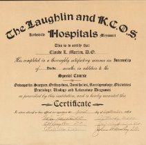 Claude Martin Certificate