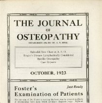 The Journal of Osteopathy, Vol. XXX, No. 10
