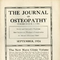 The Journal of Osteopathy, Vol. XXXI, No. 9