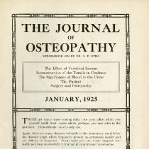 The Journal of Osteopathy, Vol. XXXII, No. 1