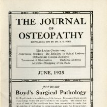 The Journal of Osteopathy, Vol. XXXII, No. 6
