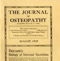 The Journal of Osteopathy, Vol. XXXII, No. 8