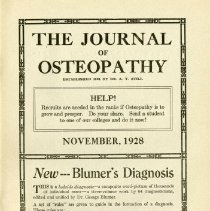 The Journal of Osteopathy, Vol. XXXV, No. 11