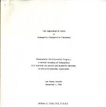 The Application of Force in Osteopathic Manipulative Treatment