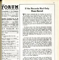 Forum of Osteopathy Volumes 12 & 13, 1939