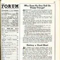 Forum of Osteopathy Volumes 12 & 13, 1939