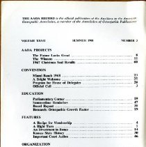 The AAOA Record, Volume 27, Number 3