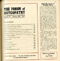 Forum of Osteopathy Volumes 16 and 17; 1943
