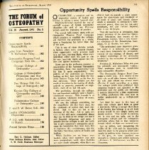 Forum of Osteopathy Volumes 16 and 17; 1943