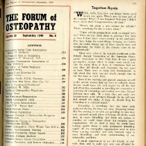 Forum of Osteopathy Volume 19; 1946