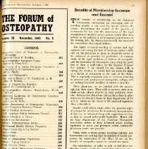Forum of Osteopathy Volume 19; 1946