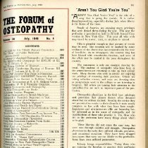 Forum of Osteopathy Volume 19; 1946