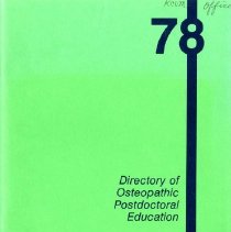 1978 Directory of Osteopathic Postdoctoral Education