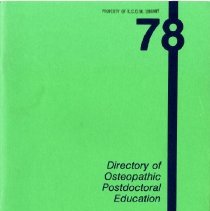 1978 Directory of Osteopathic Postdoctoral Education