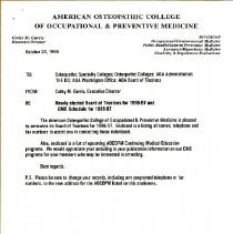 Memorandum from Cathy Garris