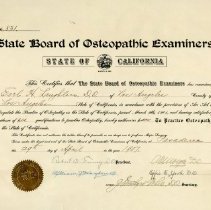 Earl Laughlin Registration Certificate