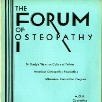 Forum of Osteopathy Volume 7 Number 2; 1933 May