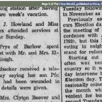 Utica Herald, Published In Utica, Ohio On Thursday, August 24th, 1944