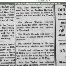 Utica Herald, Published In Utica, Ohio On Thursday, August 10th, 1944