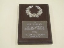 Plaque, Award