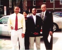 Marian Coleman Posed with Three Unknown Men