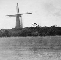 View of Dutch windmill in San Francisco's Golden Gate Park