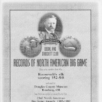 Boone and Crockett notes and certificate concerning the Museum's Elk