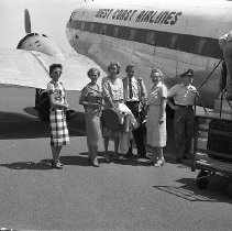 West Coast Airlines plane @ Roseburg ca. 1950