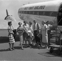 West Coast Airlines plane @ Roseburg ca. 1950