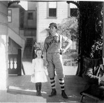 W.F. Jewett in foreground with son and daughter Narcissa