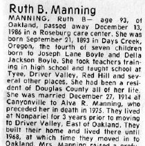 Ruth B. Manning page 1 obituary