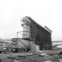 Chip truck being loaded